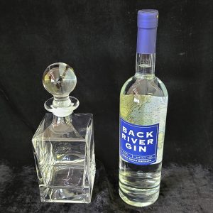 Tiffany Crystal Decanter w/ Bottle of Back River Gin