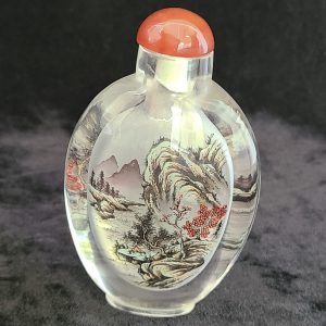 Glass Bottle w/ Chinese Design