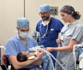 AfS volunteers with patient